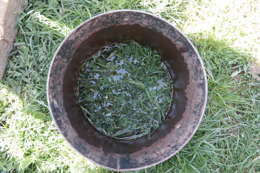 Versickerungsring, mit Wasser gefüllt